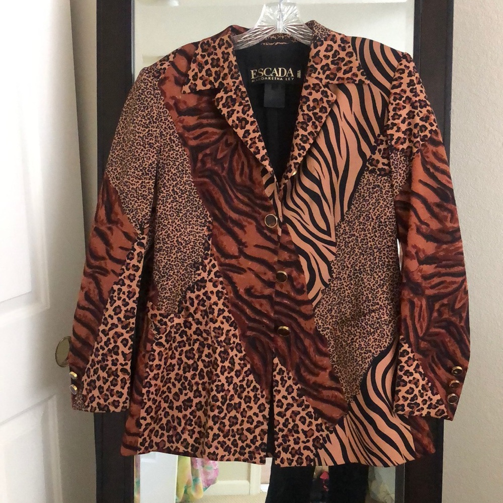 Escada multi animal print blazer